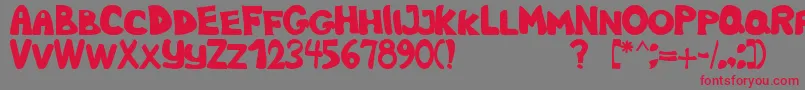 NbObese Font – Red Fonts on Gray Background
