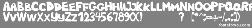 フォントNbObese – 灰色の背景に白い文字