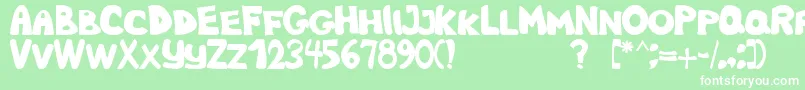 NbObese Font – White Fonts on Green Background