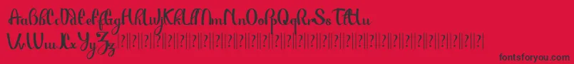 PauloPacito Font – Black Fonts on Red Background