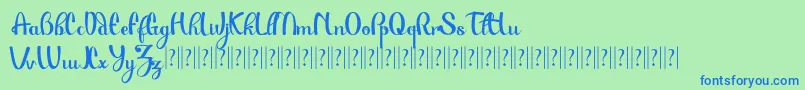 PauloPacito Font – Blue Fonts on Green Background