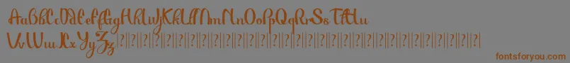 PauloPacito Font – Brown Fonts on Gray Background
