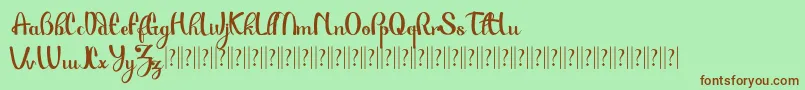 PauloPacito Font – Brown Fonts on Green Background