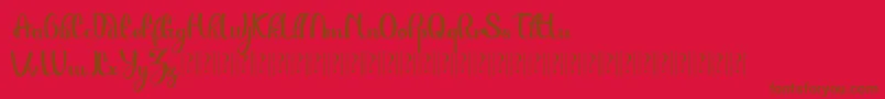 PauloPacito Font – Brown Fonts on Red Background