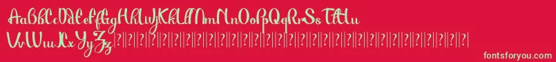 PauloPacito Font – Green Fonts on Red Background