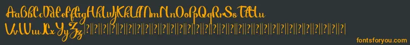 PauloPacito-Schriftart – Orangefarbene Schriften auf schwarzem Hintergrund