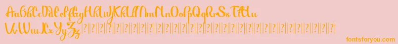 PauloPacito Font – Orange Fonts on Pink Background