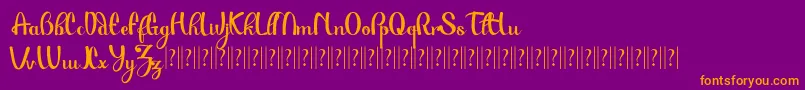 PauloPacito-Schriftart – Orangefarbene Schriften auf violettem Hintergrund