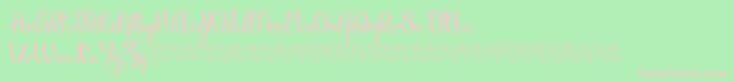 PauloPacito Font – Pink Fonts on Green Background