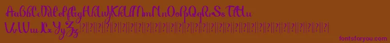 PauloPacito Font – Purple Fonts on Brown Background