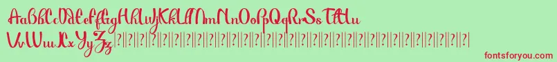 PauloPacito Font – Red Fonts on Green Background