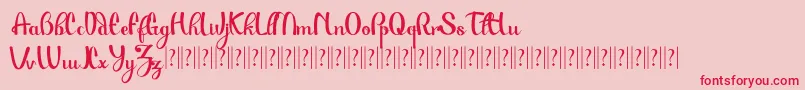 PauloPacito Font – Red Fonts on Pink Background