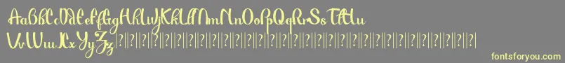 PauloPacito Font – Yellow Fonts on Gray Background