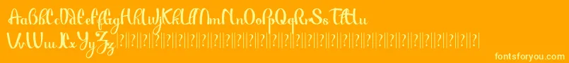 Шрифт PauloPacito – жёлтые шрифты на оранжевом фоне