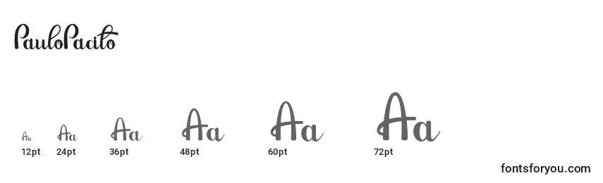PauloPacito Font Sizes