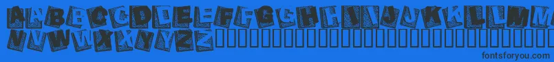 Agend Font – Black Fonts on Blue Background