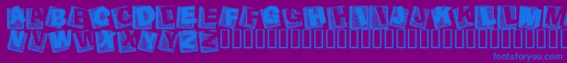 Agend Font – Blue Fonts on Purple Background