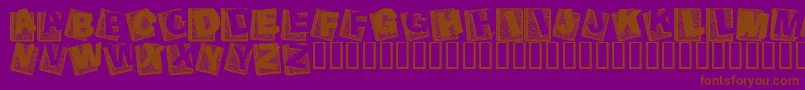 Agend Font – Brown Fonts on Purple Background