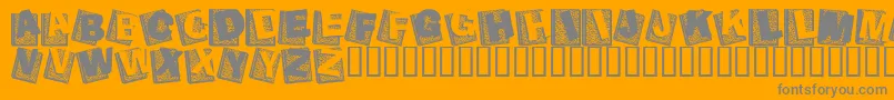 Agend Font – Gray Fonts on Orange Background