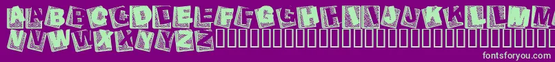 Agend Font – Green Fonts on Purple Background