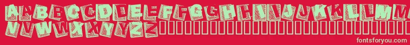 Agend Font – Green Fonts on Red Background