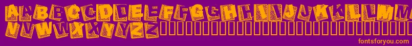 Agend Font – Orange Fonts on Purple Background