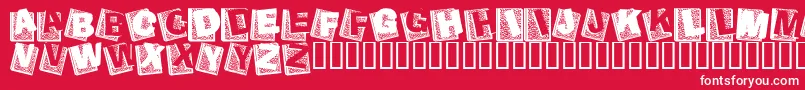 Agend Font – White Fonts on Red Background