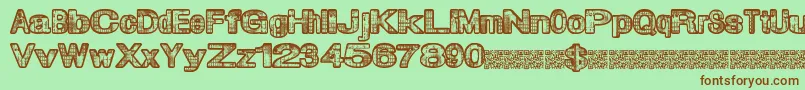 Citymagic Font – Brown Fonts on Green Background