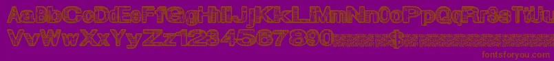 Citymagic Font – Brown Fonts on Purple Background