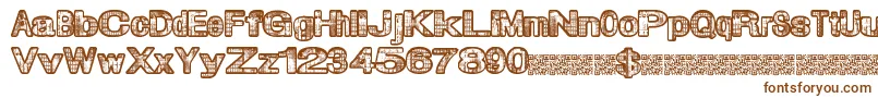 Шрифт Citymagic – коричневые шрифты на белом фоне