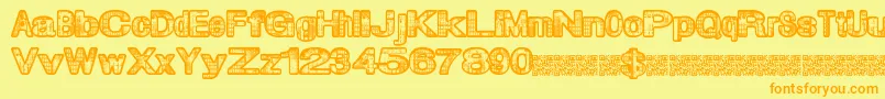 Citymagic Font – Orange Fonts on Yellow Background