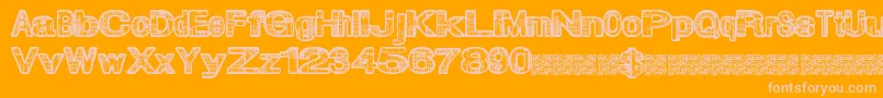 Citymagic Font – Pink Fonts on Orange Background