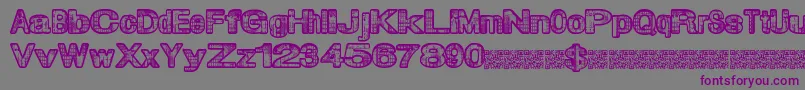Шрифт Citymagic – фиолетовые шрифты на сером фоне