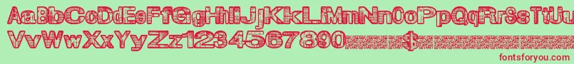 Citymagic Font – Red Fonts on Green Background