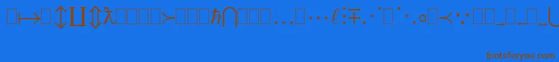 Шрифт Mtextra – коричневые шрифты на синем фоне