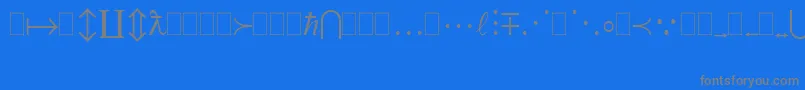 Шрифт Mtextra – серые шрифты на синем фоне