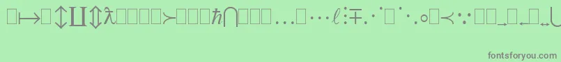 Mtextra Font – Gray Fonts on Green Background