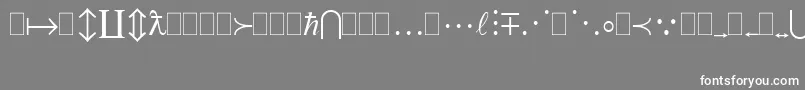 Mtextra Font – White Fonts on Gray Background