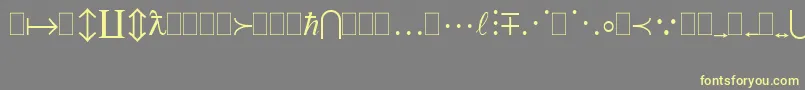 Шрифт Mtextra – жёлтые шрифты на сером фоне