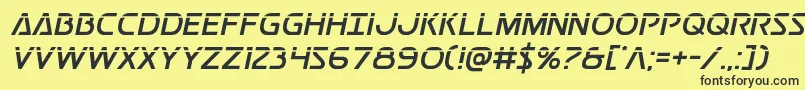 Postmasterlaser Font – Black Fonts on Yellow Background