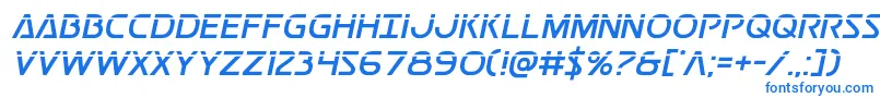 フォントPostmasterlaser – 白い背景に青い文字