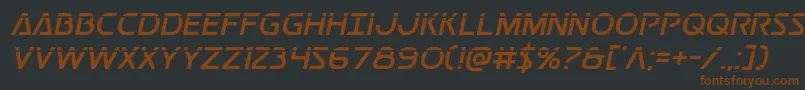 フォントPostmasterlaser – 黒い背景に茶色のフォント