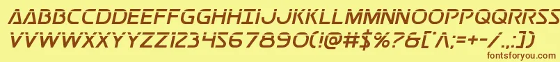 Postmasterlaser Font – Brown Fonts on Yellow Background