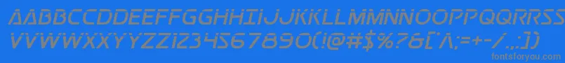 Postmasterlaser Font – Gray Fonts on Blue Background