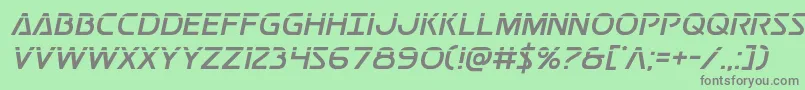 フォントPostmasterlaser – 緑の背景に灰色の文字