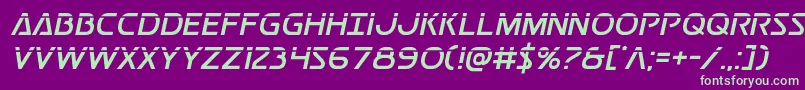 Postmasterlaser Font – Green Fonts on Purple Background