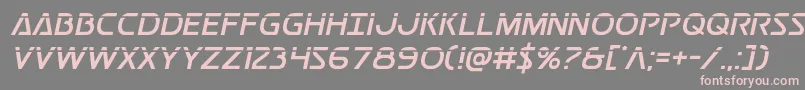 フォントPostmasterlaser – 灰色の背景にピンクのフォント