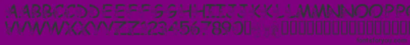 LmsHundredAcreHalloween Font – Black Fonts on Purple Background