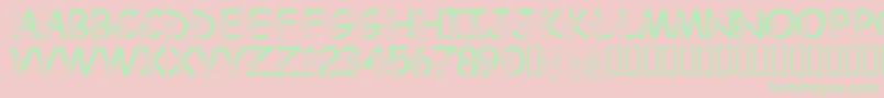 LmsHundredAcreHalloween Font – Green Fonts on Pink Background