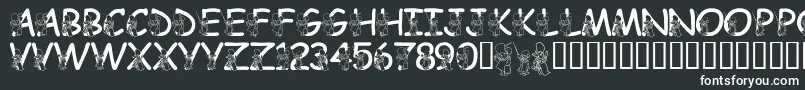 LmsHundredAcreHalloween Font – White Fonts on Black Background